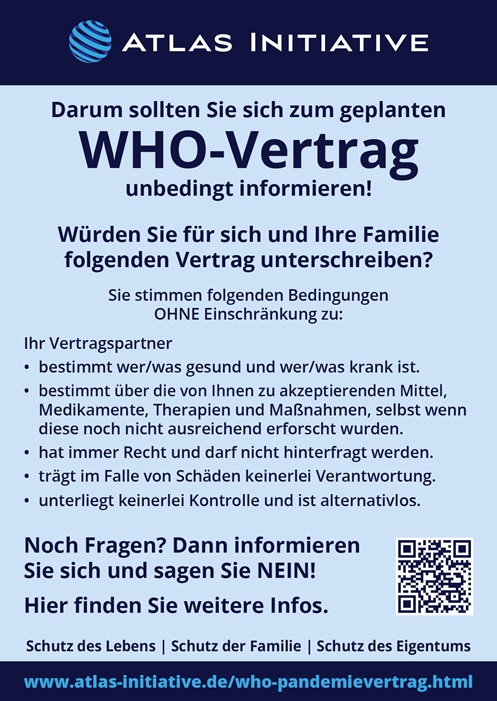 Informationszettel zum Pandemievertrag der WHO (erste Seite)